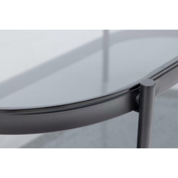 Stolik Bayonne owalny czarny - ACTONA